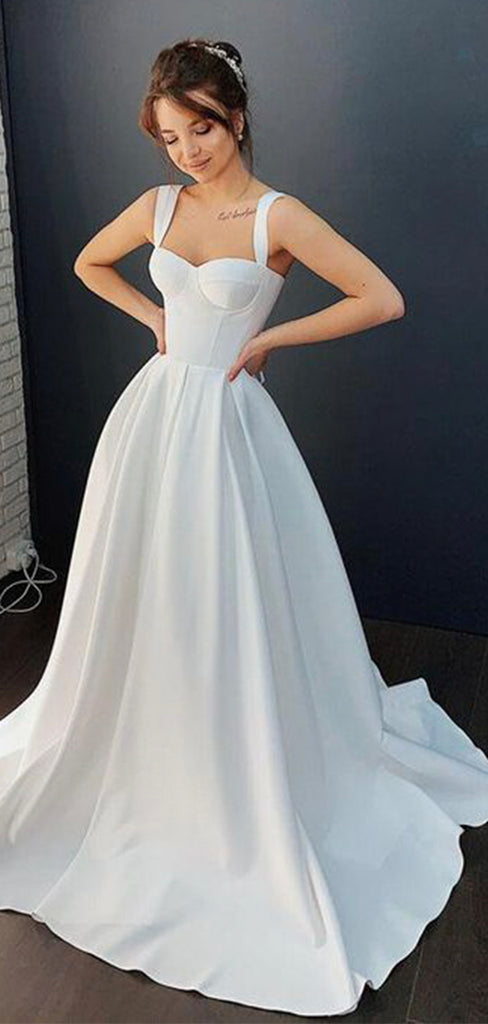 simple satin wedding dresses